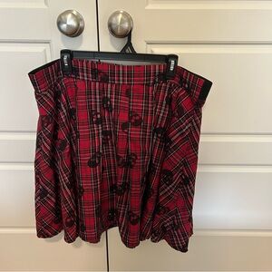 Red Plaid Women's Skirt